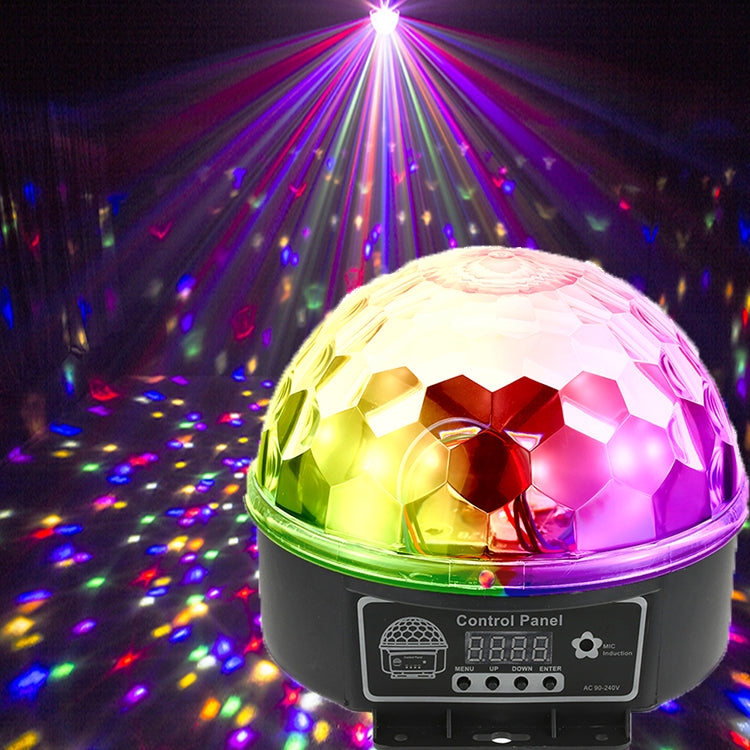 Six Color Beam Lights Stage Disco DJ Party Light DMX512 LED Crystal Magic Disco Ball Light