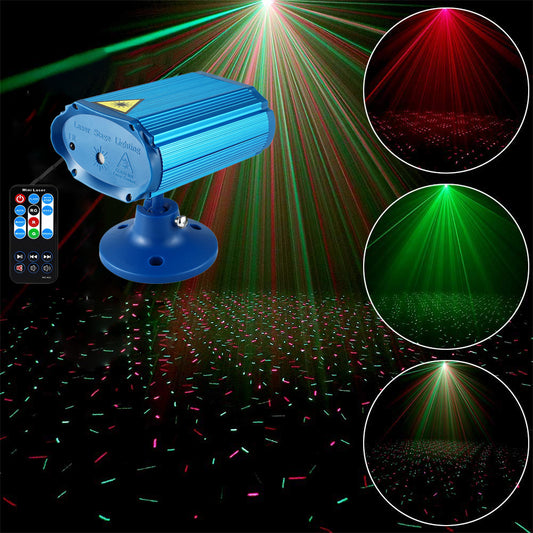 Mini DJ Lights Laser Strobe Projector Auto Sound Disco Party Laser Stage Lighting