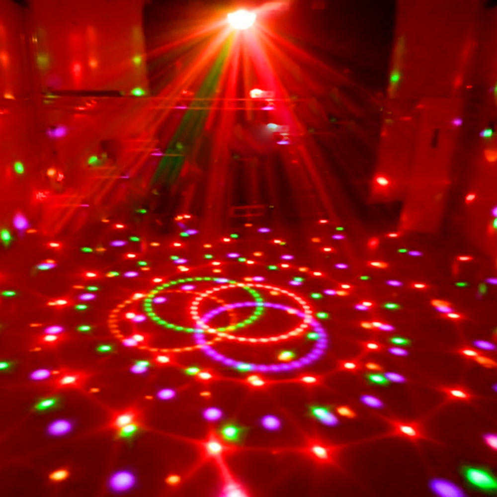 Six Color Beam Lights Stage Disco DJ Party Light DMX512 LED Crystal Magic Disco Ball Light