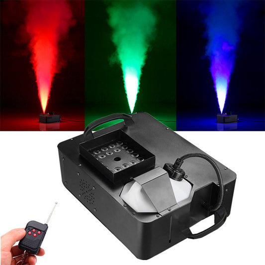 DMX Fog Machine Up Spray 1500W 3 In 1 RGB 24 LED DJ Smoke Machine Stage Wedding Smoke Maker Machine