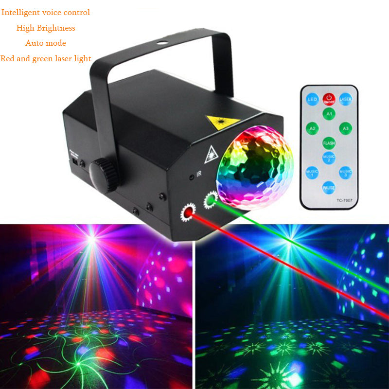 Disco Lights Laser DJ Light Sound Activated Strobe Lights with Remote Control Laser Lights