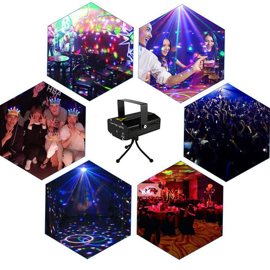 Aluminum Alloy Dotted Laser Disco Lights Stage Party RG Star Projector Mini Laser Light