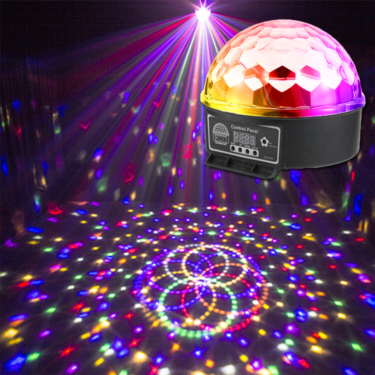 Six Color Beam Lights Stage Disco DJ Party Light DMX512 LED Crystal Magic Disco Ball Light