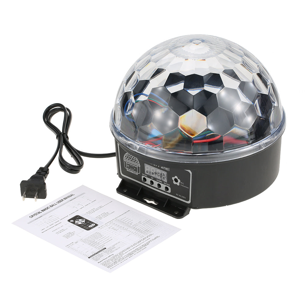 Six Color Beam Lights Stage Disco DJ Party Light DMX512 LED Crystal Magic Disco Ball Light