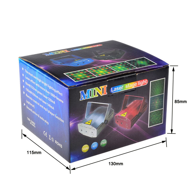 Sound Control Mini Laser Light Home Party Stage KTV DJ Disco Decor Projector