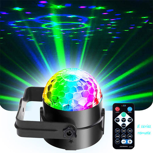 IR Remote Control LED Crystal Magical Ball 3W Mini RGB Party Lighting Disco Ball Light