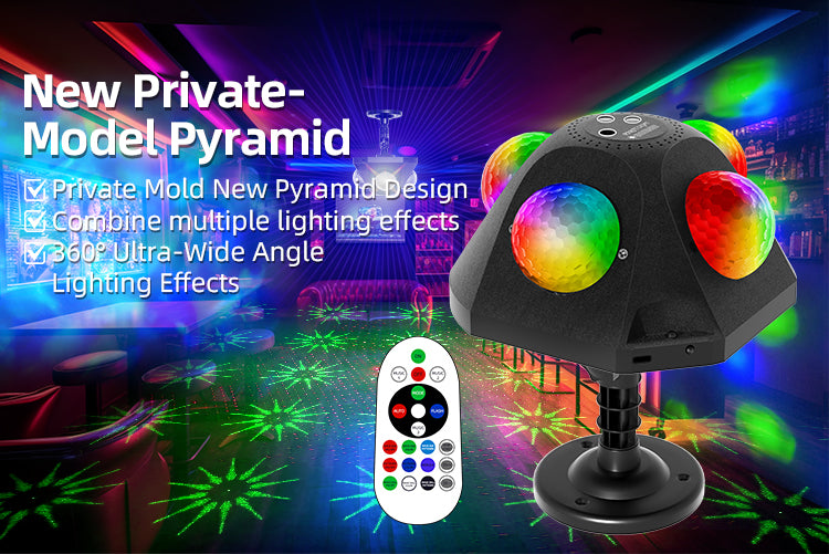 New Products 2025 Pyramid With Remote Control Shape Ambient Lighting Disco Party DJ Light Bar Stage Lights
