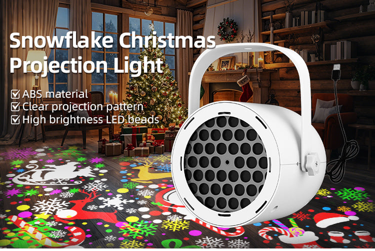 2025 New Christmas Projection Lights Christmas Snow Projector Snowflake Snowstorm Halloween Projector Light