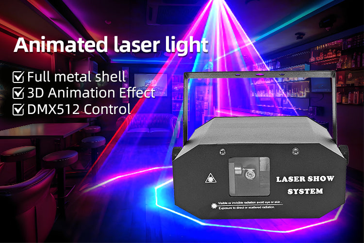 DMX512 Control Laser Light High Power 3D Animation Party Light Dj Laser Light Show