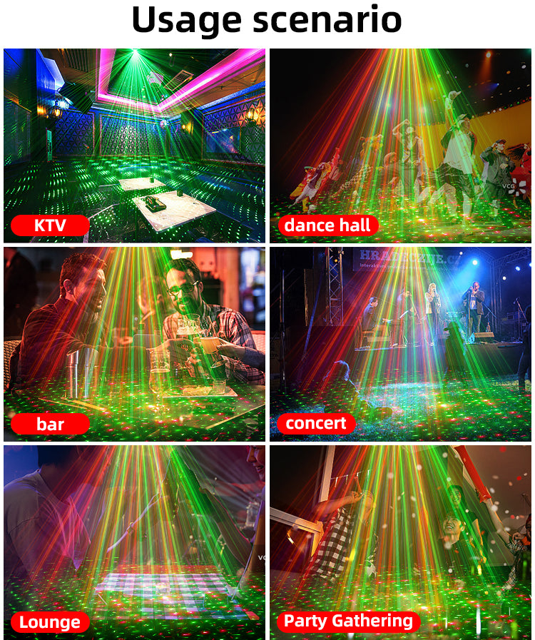 Laser Light RG Laser Stage Lighting Lazer Show Star Dot Projector for Disco Party Stage