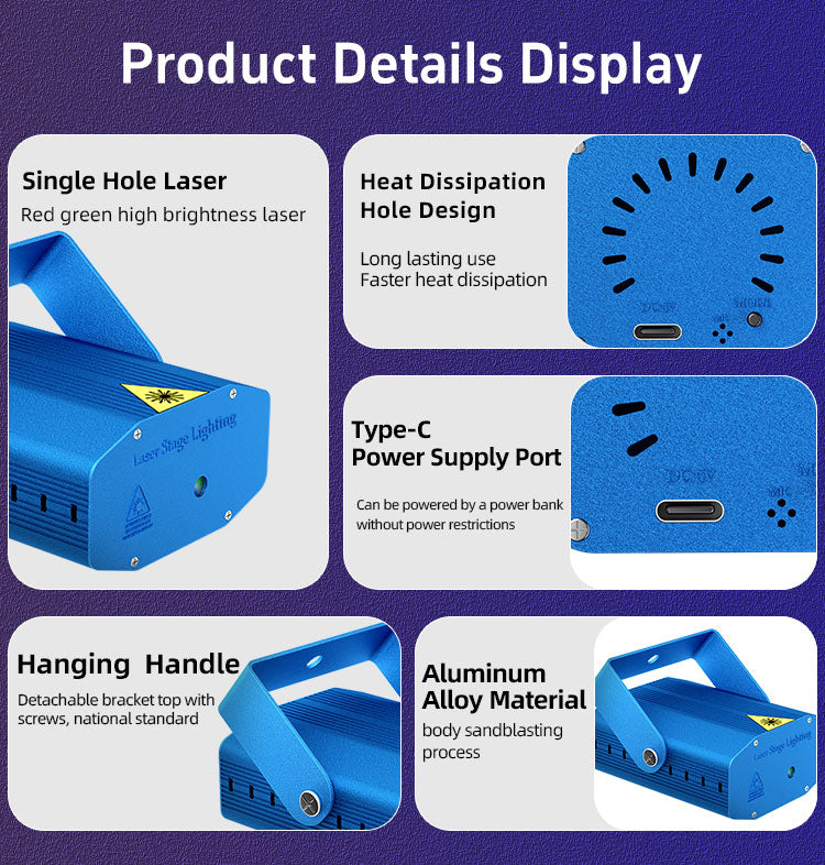 Laser Light RG Laser Stage Lighting Lazer Show Star Dot Projector for Disco Party Stage