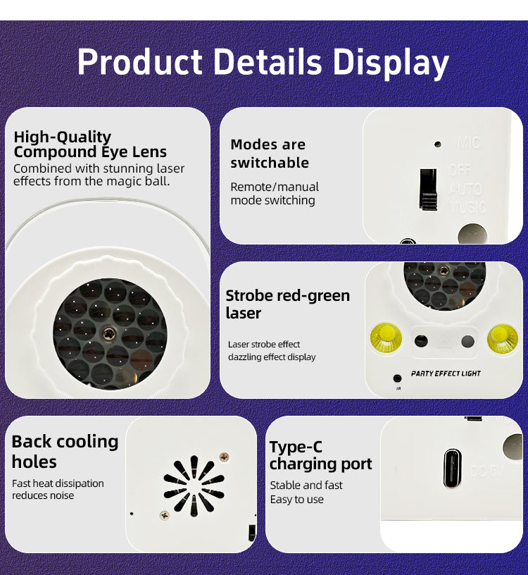 New Arch-shaped With Sound Control Party Lights Disco Stage Lights Led Laser Dj Lights for Night Club