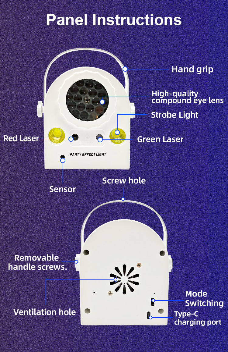 New Arch-shaped With Sound Control Party Lights Disco Stage Lights Led Laser Dj Lights for Night Club