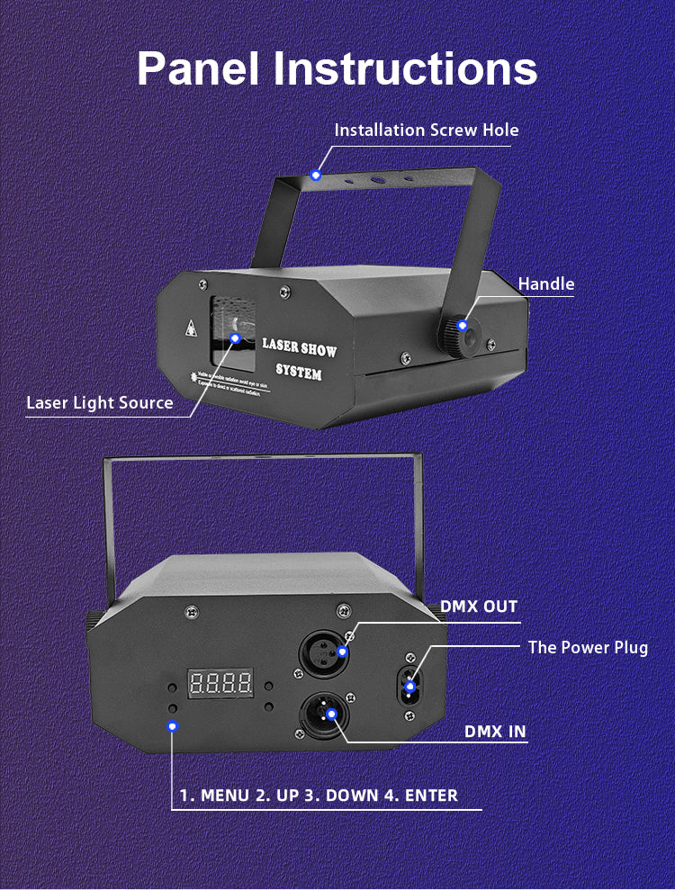 DMX512 Control Laser Light High Power 3D Animation Party Light Dj Laser Light Show