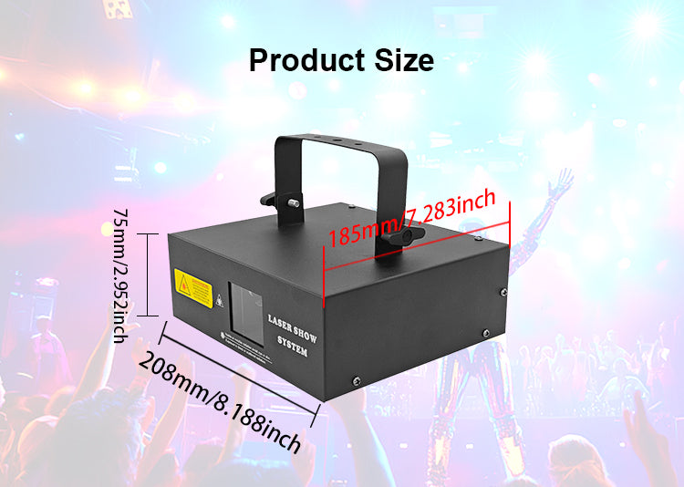 DJ Laser Party Lights 3D Animation RGB Laser Stage Lighting DMX512 Music Sound Activated Disco Projector Lights