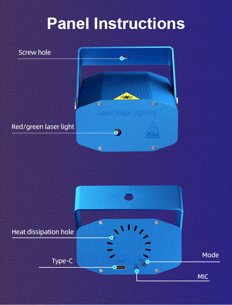Laser Light RG Laser Stage Lighting Lazer Show Star Dot Projector for Disco Party Stage