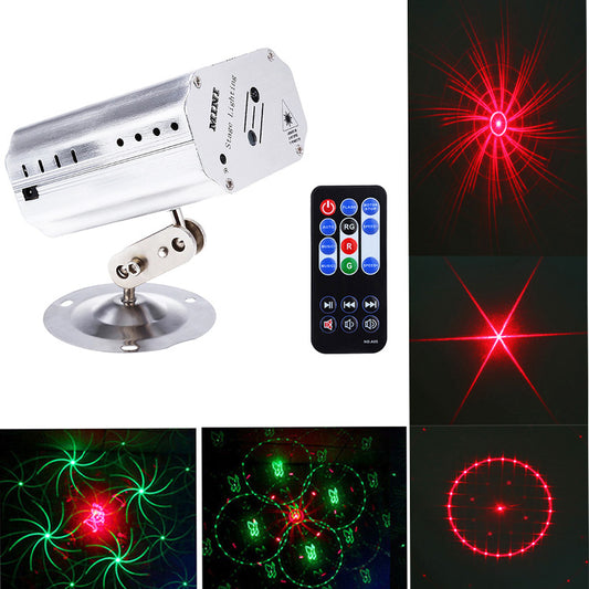 Portable RG 12 Patterns Stage Decor Holiday Lighting Party Disco Club Christmas Mini Laser Light