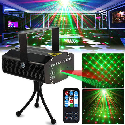 Remote Control Mini Disco Lights Portable Party Laser Lights