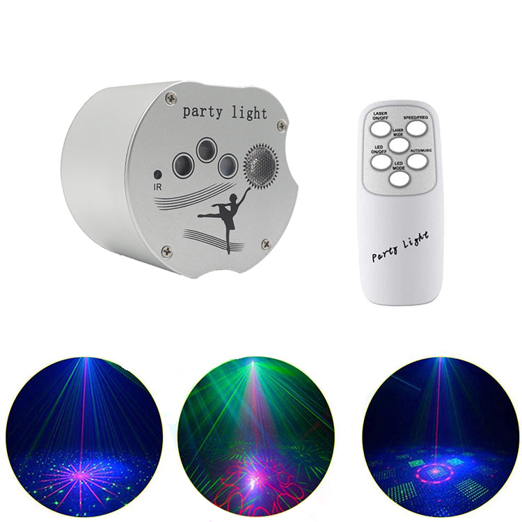 Mini 3 Lens Apple Shape Stage Party Night Club Laser LED Light Projector