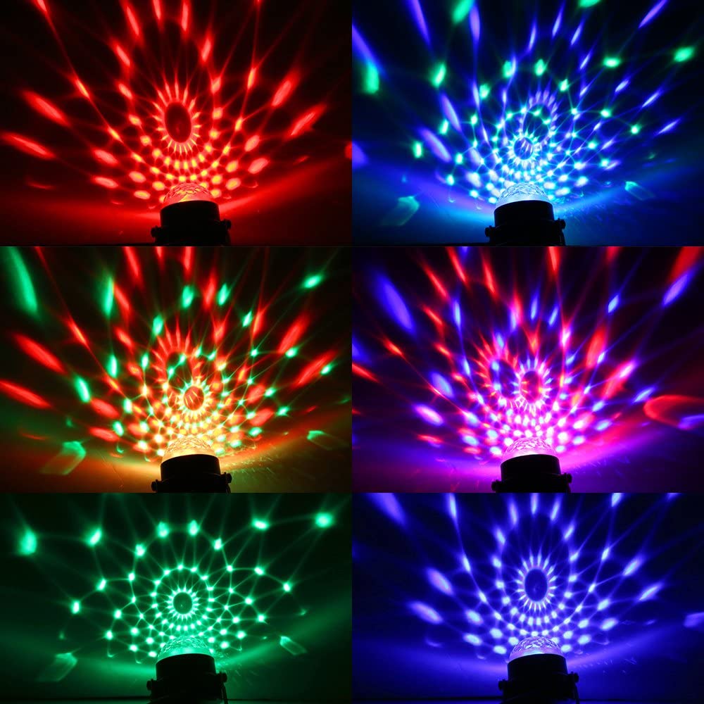 IR Remote Control LED Crystal Magical Ball 3W Mini RGB Party Lighting Disco Ball Light