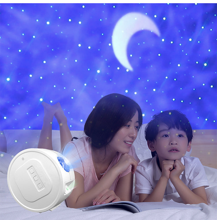 LED Laser Star Moon Projector Nebula Lamp Sound Control Starry Sky Night Light Projector