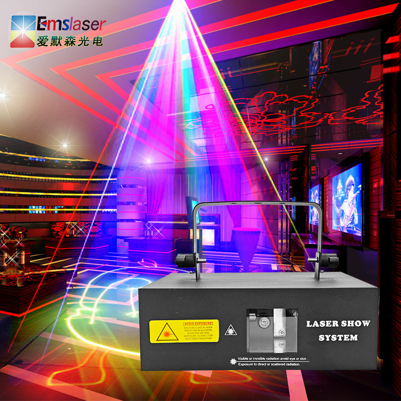 DJ Laser Party Lights 3D Animation RGB Laser Stage Lighting DMX512 Music Sound Activated Disco Projector Lights