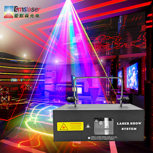 DJ Laser Party Lights 3D Animation RGB Laser Stage Lighting DMX512 Music Sound Activated Disco Projector Lights