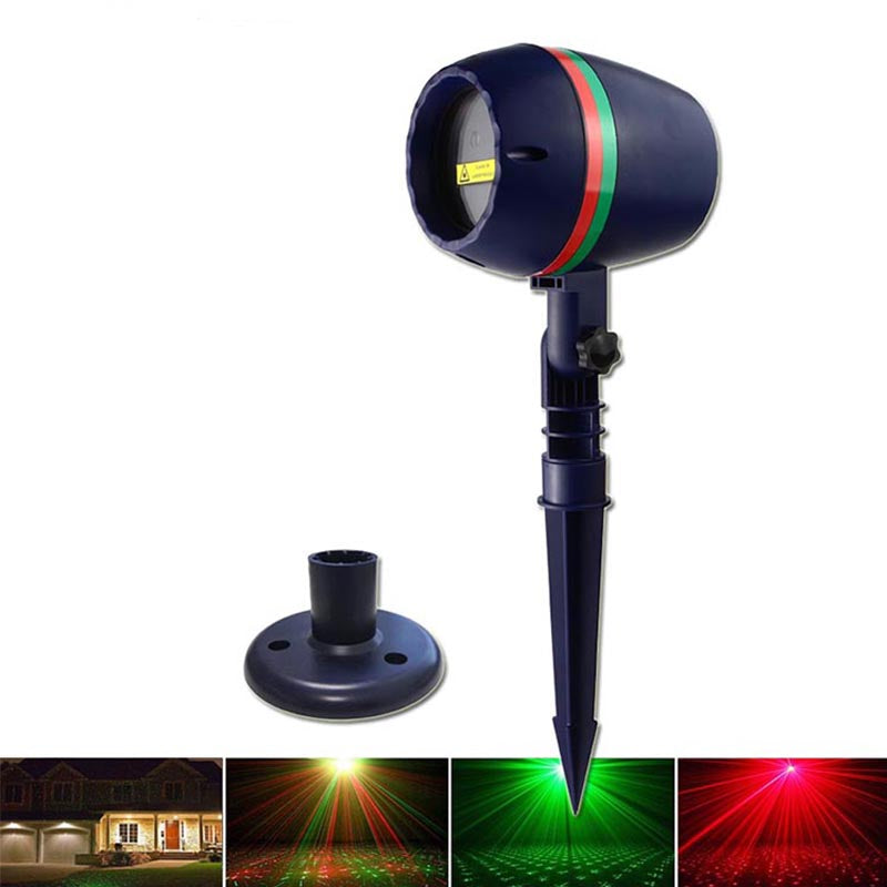 Mini Round Shape 5W Green Red Laser ABS Christmas Waterproof Garden Laser Lawn Light