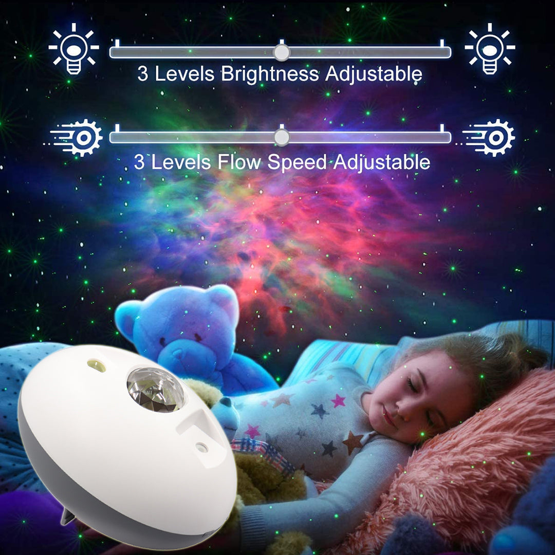 Oval LED Laser Star Projector Nebula Lamp Remote Control RGB LED Laser Starry Sky Light