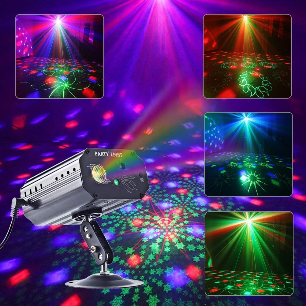 Factory Store Aluminum Alloy Housing 10w LED+Laser Party Light Ambient Light