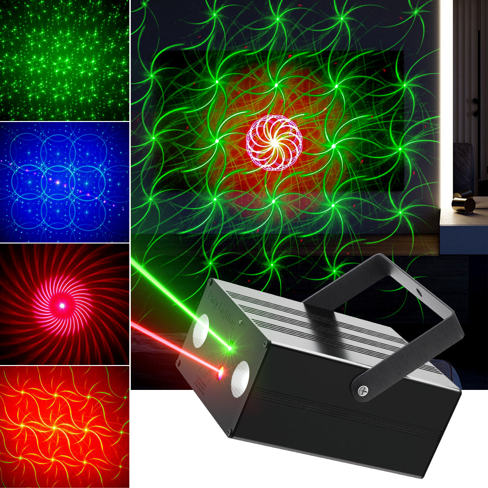 Mini With Tripod 10W Sound Control Dual RGB Led Laser Light Party Projector Lights DJ Laser Light