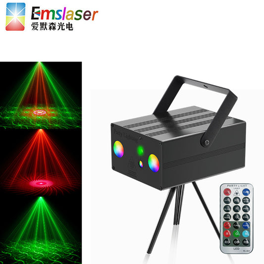 Mini With Tripod 10W Sound Control Dual RGB Led Laser Light Party Projector Lights DJ Laser Light