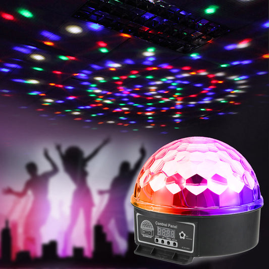 Six Color Beam Lights Stage Disco DJ Party Light DMX512 LED Crystal Magic Disco Ball Light