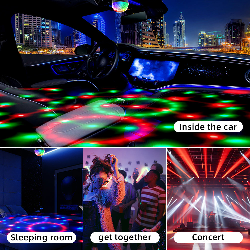 New Styles USB Car Ambient Light Compact Camping Party Light Disco DJ LED Lights Stage