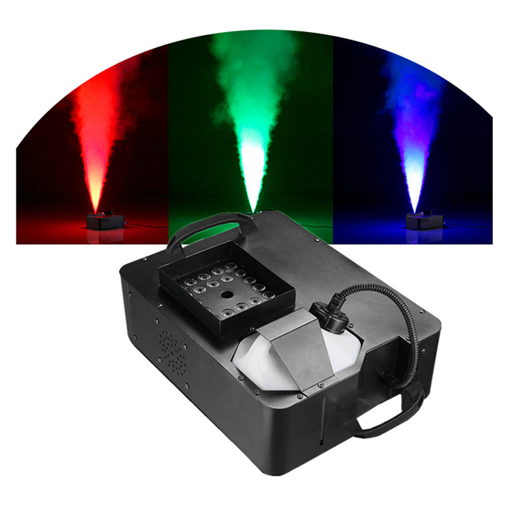 DMX Fog Machine Up Spray 1500W 3 In 1 RGB 24 LED DJ Smoke Machine Stage Wedding Smoke Maker Machine