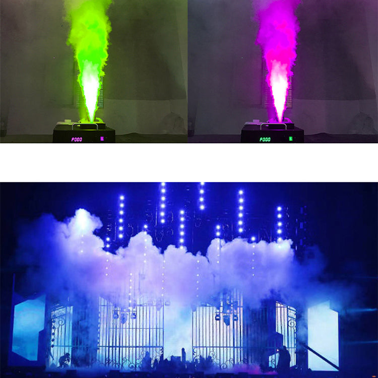 DMX Fog Machine Up Spray 1500W 3 In 1 RGB 24 LED DJ Smoke Machine Stage Wedding Smoke Maker Machine