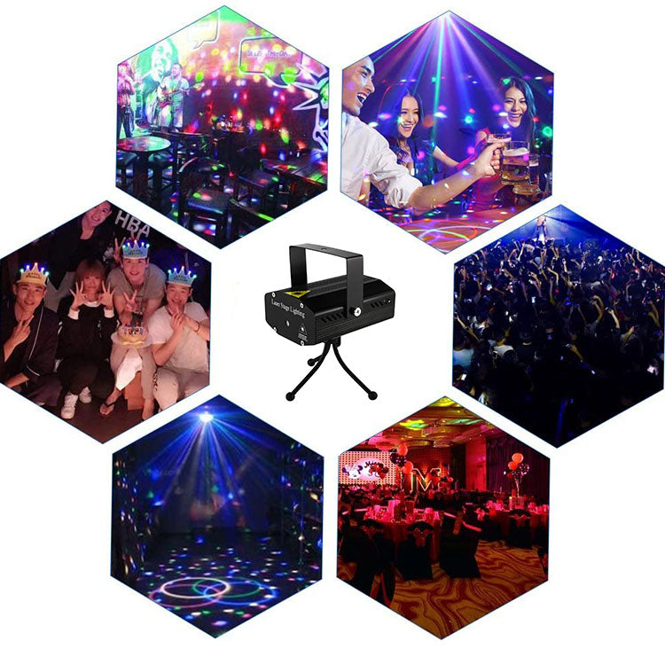 Sound Control Mini Laser Stage Lighting Projector DJ Disco Laser Lights