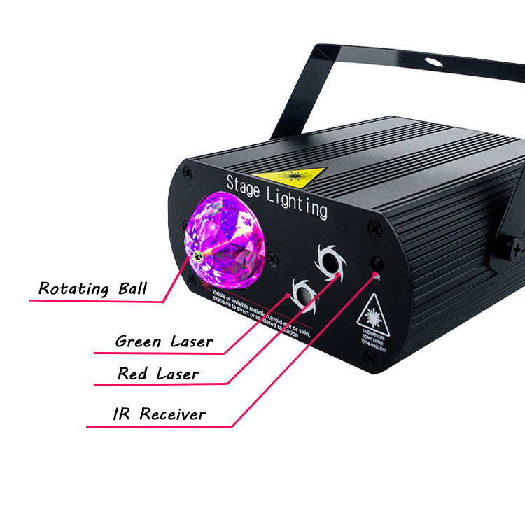 Remote Control 2 in 1 Party Led Stage Laser Light Rotating Ball Laser  Disco Light