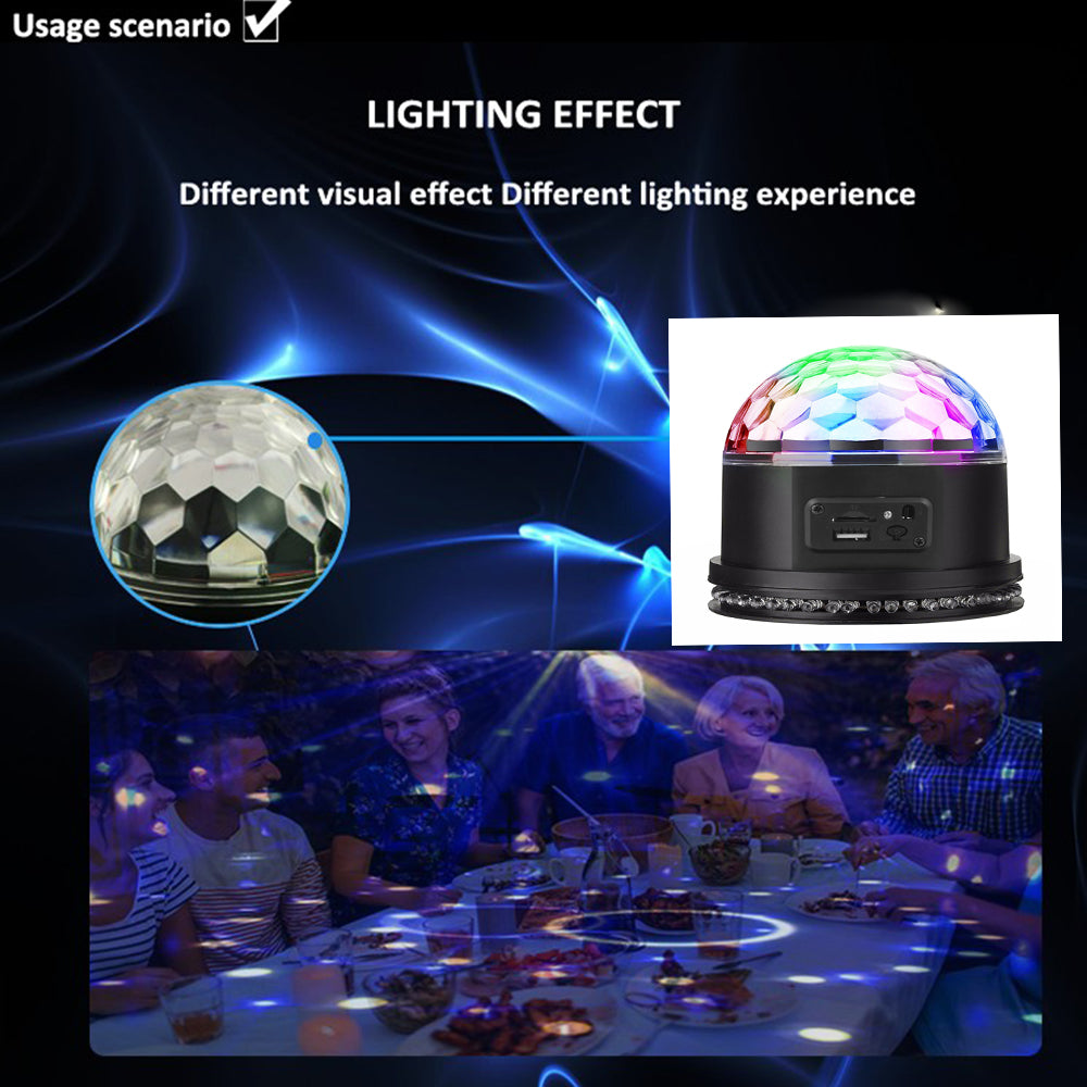 RGB Party Stage Light Music Player MP3 Sound Activated LED Crystal Ball Lights