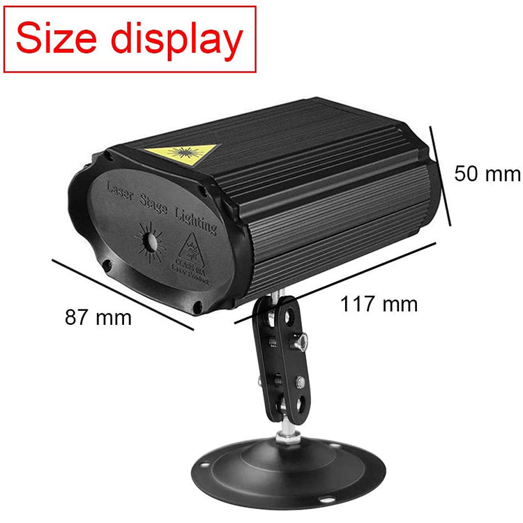 USB Rechargeable Mini Projector DJ Disco Laser Light Voice Activated Party Laser Lights