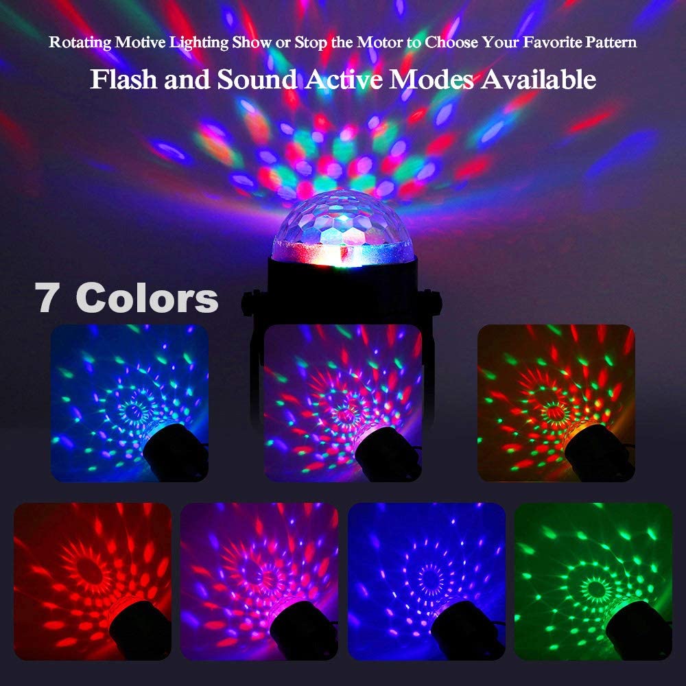 IR Remote Control LED Crystal Magical Ball 3W Mini RGB Party Lighting Disco Ball Light