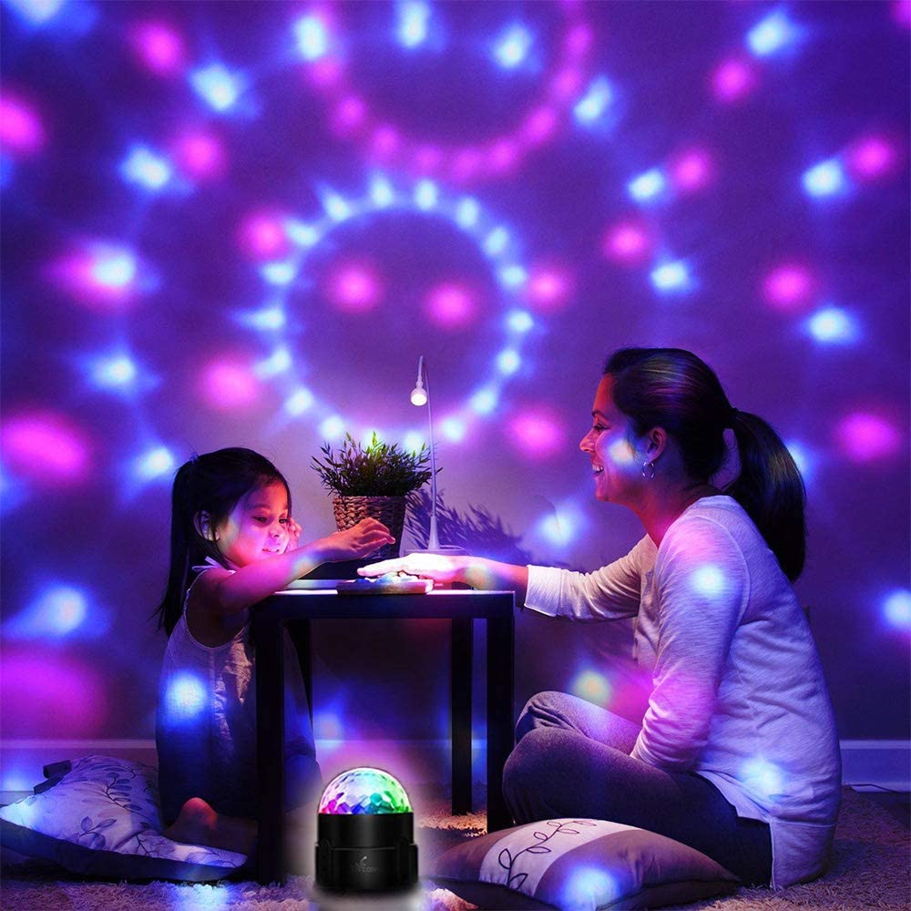 IR Remote Control LED Crystal Magical Ball 3W Mini RGB Party Lighting Disco Ball Light