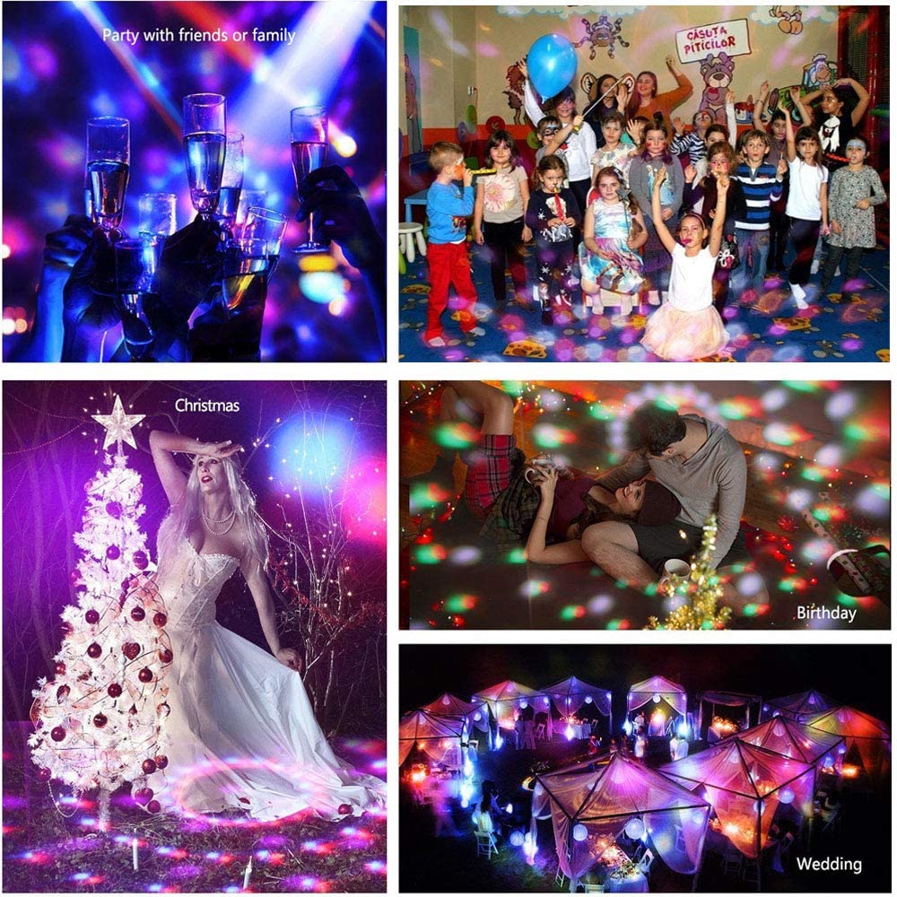 IR Remote Control LED Crystal Magical Ball 3W Mini RGB Party Lighting Disco Ball Light