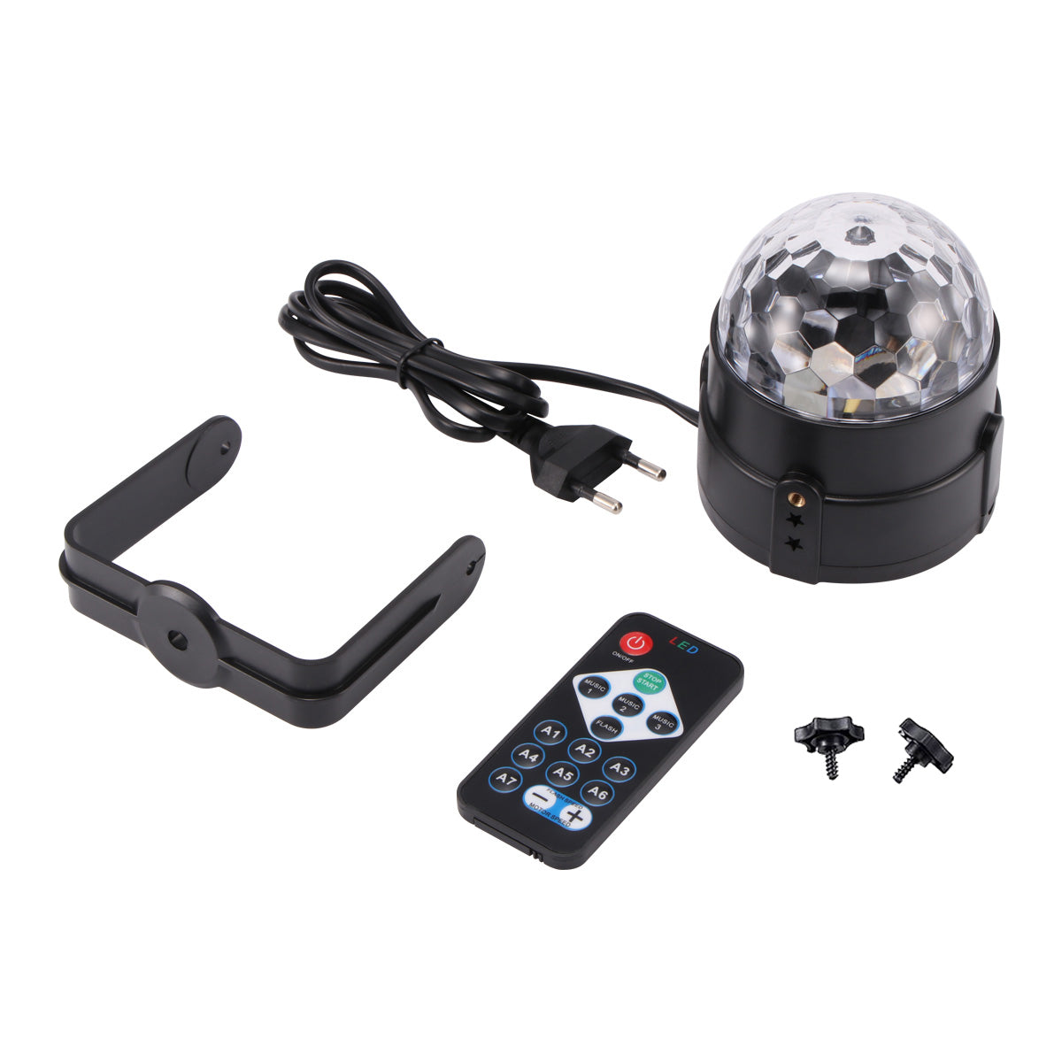 IR Remote Control LED Crystal Magical Ball 3W Mini RGB Party Lighting Disco Ball Light