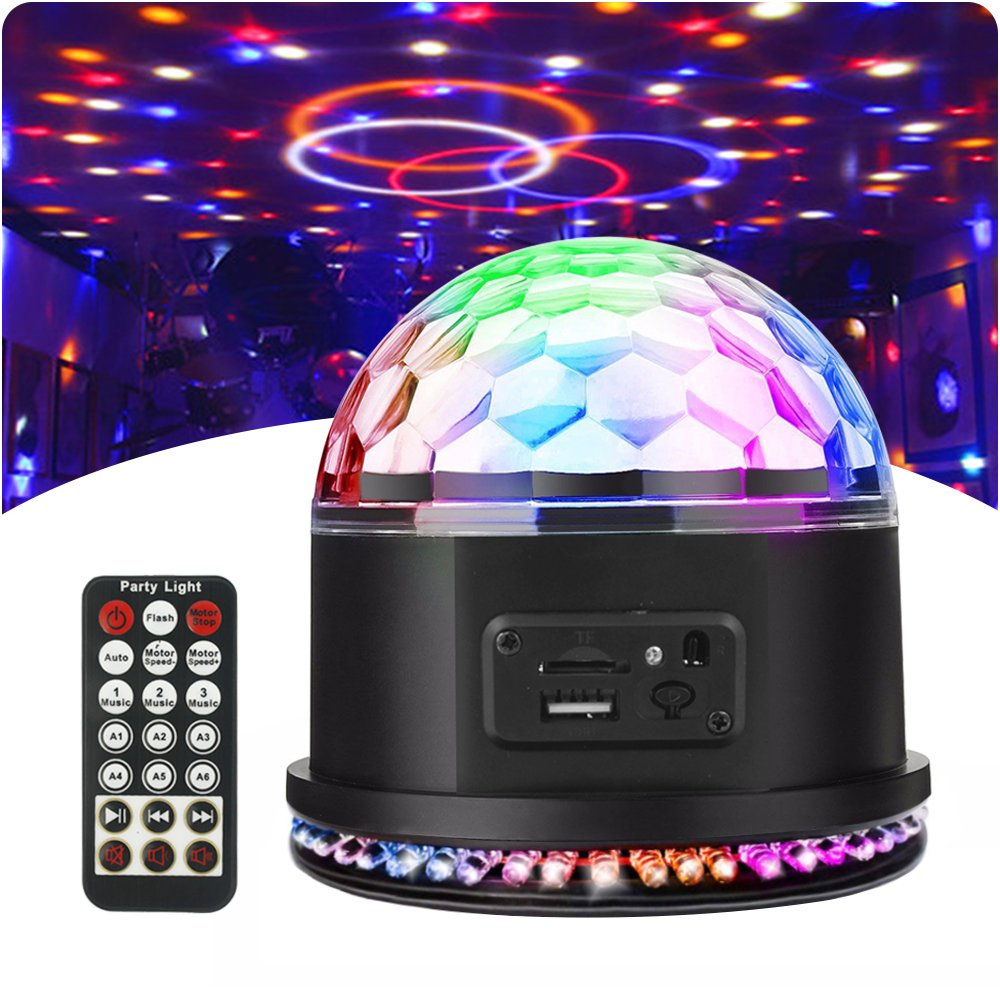 RGB Party Stage Light Music Player MP3 Sound Activated LED Crystal Ball Lights