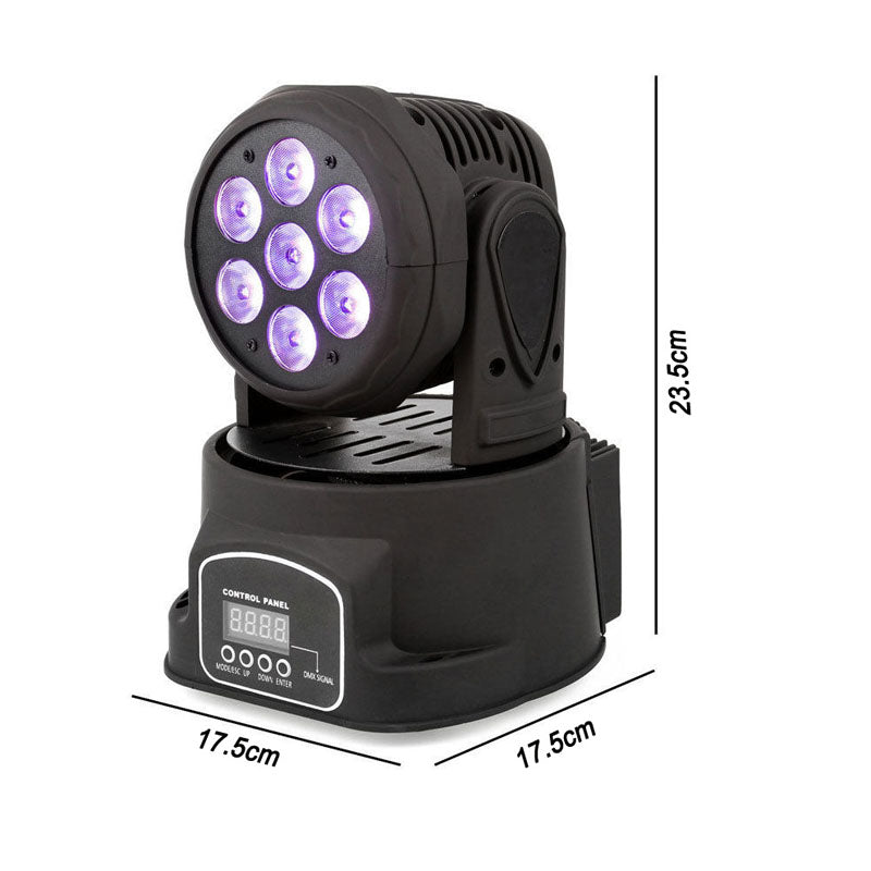 Promotional 7*10w LED RGBW 4 in 1 DMX512 Move Head Light Party Disco DJ Stage Lights