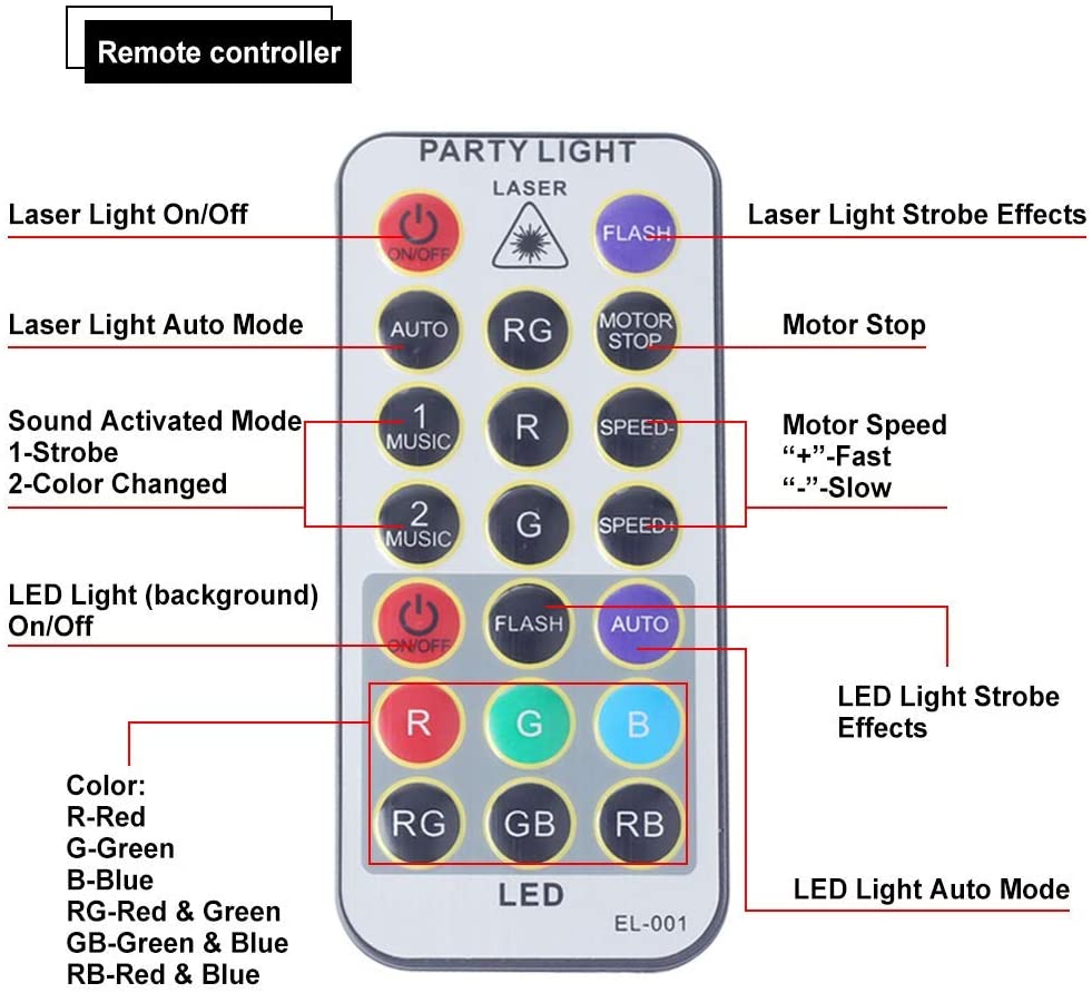 Factory Store Aluminum Alloy Housing 10w LED+Laser Party Light Ambient Light